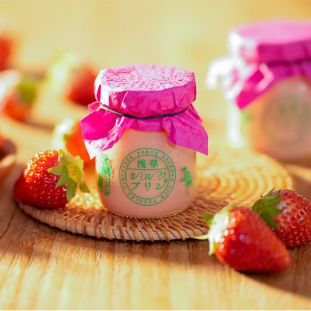 浅草シルクプリン　いちごプリン